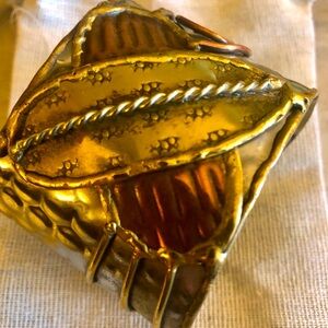 Gold and Silver Cuff Bracelet